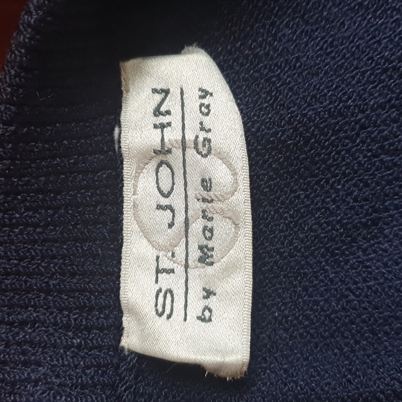 St. John Navy Blue Santana Knit Skirt 4 - Picture 3 of 4